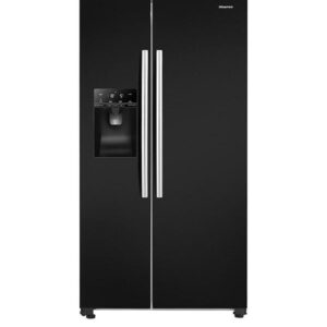 Hisense RS694N4IBE 90cm Wide Side by Side, Water and Ice, American Fridge Freezer - Black